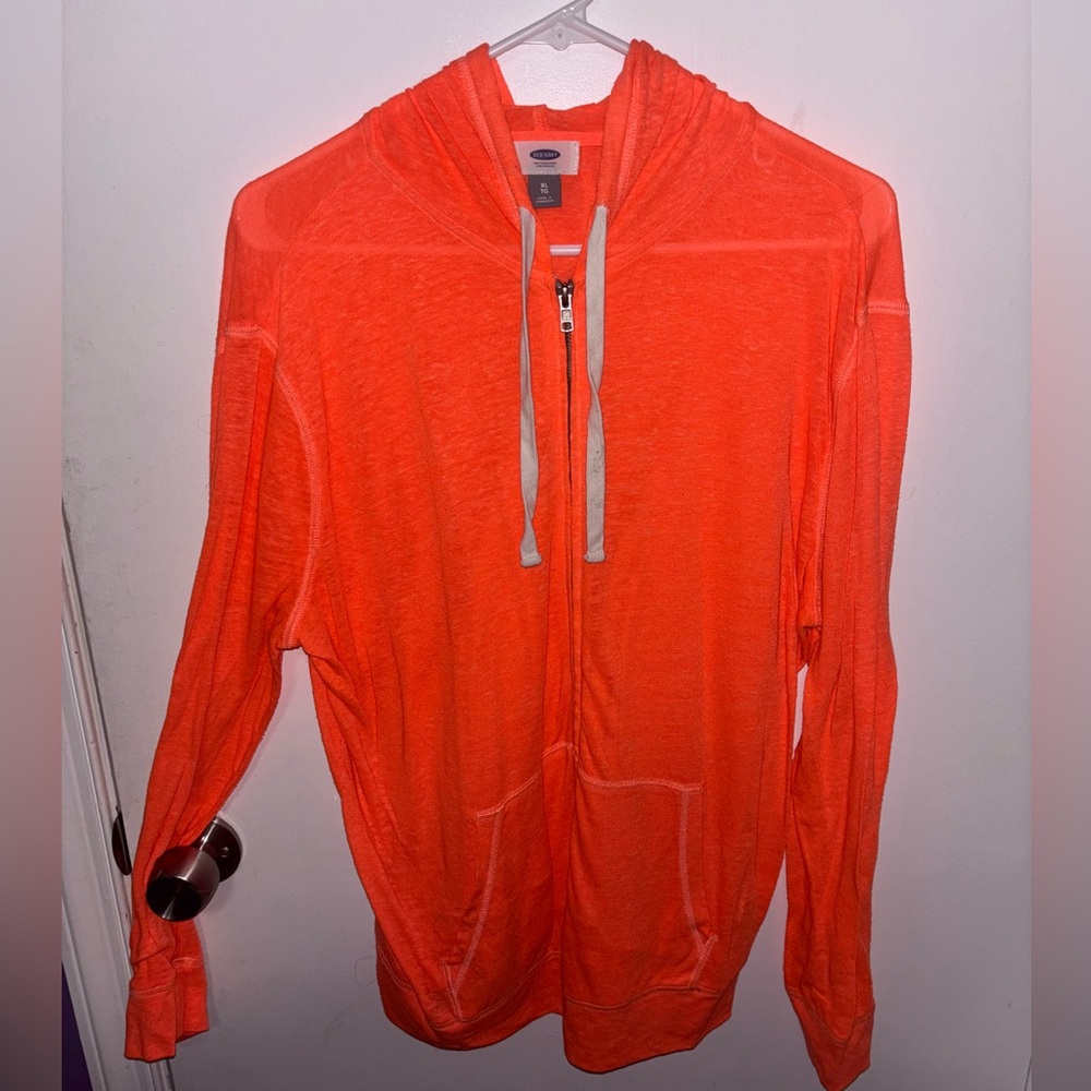 Old Navy Orange Zip-Up Hoodie